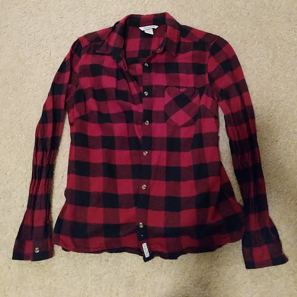 Soft Red and Black Flannel